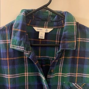 Old Navy Tunic plaid button down